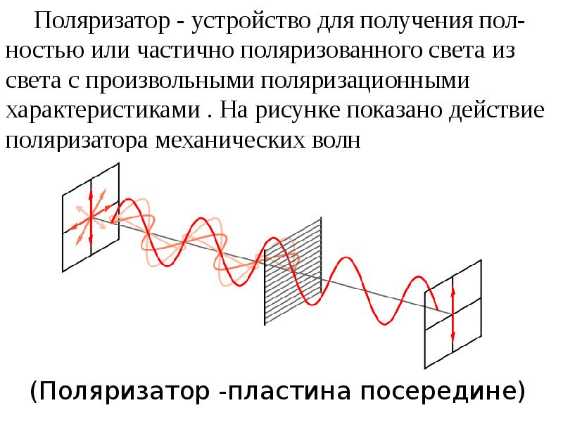 Проекционная картина поляризованного света