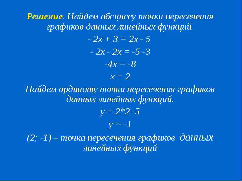 На рисунке изображены графики двух линейных функций найдите ординату точки пересечения графиков 11