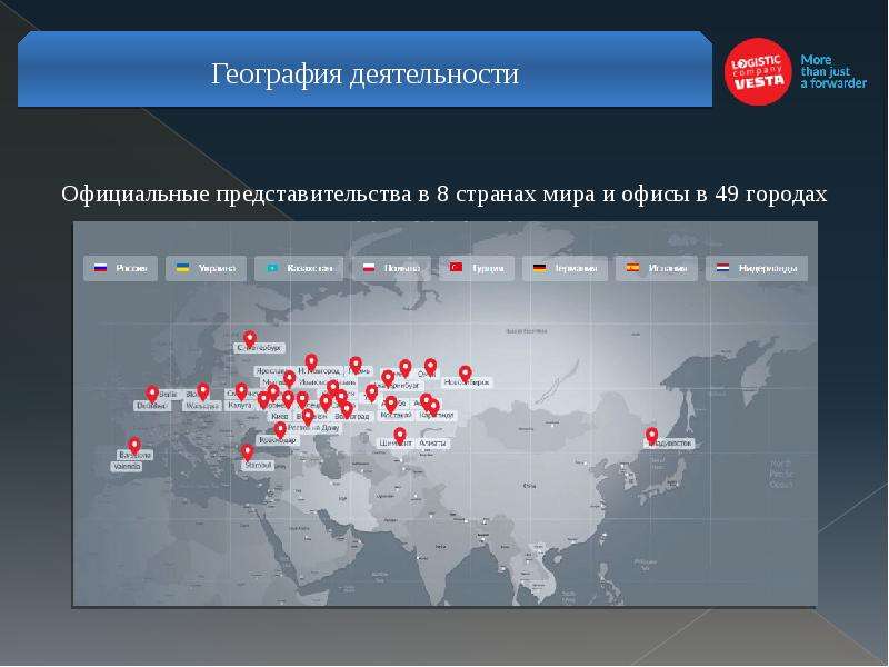 География деятельности. География компании. География работы компании. География деятельности компании.