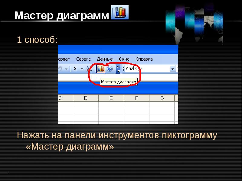 Мастер диаграмм. Мастер диаграмм в excel. Мастер диаграмм на панели инструментов стандартная. Пиктограмма мастер диаграмм.