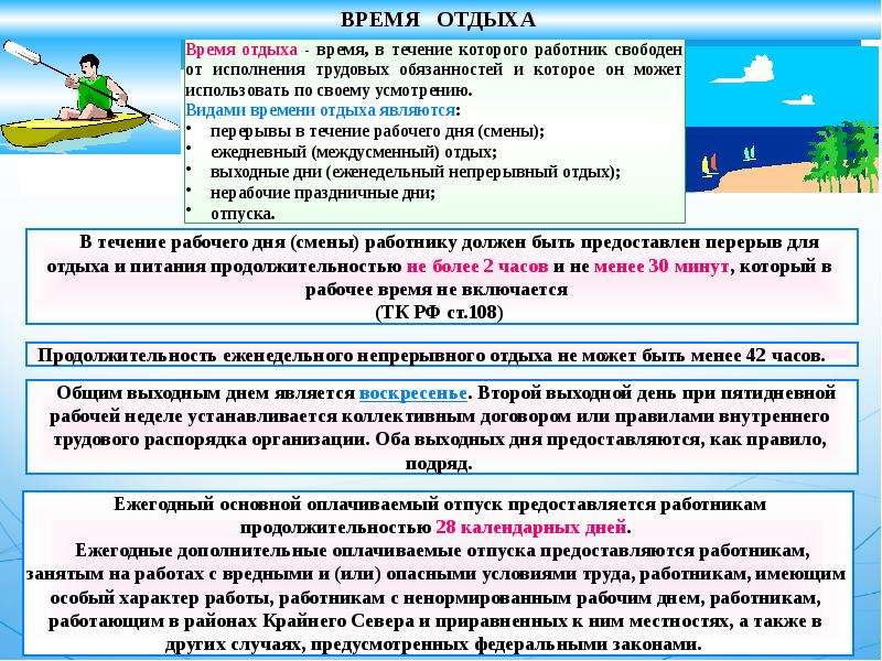 Понятие отдыха. Виды времени отдыха. Время отдыха. Время отдыха Трудовое право. Виды времени отдыха работника.