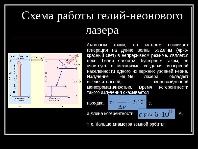 Схеме механизма накачки he ne лазера