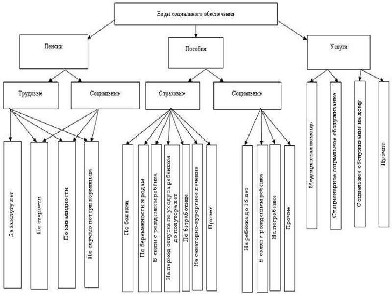 Классификация социальных пособий схема - 90 фото