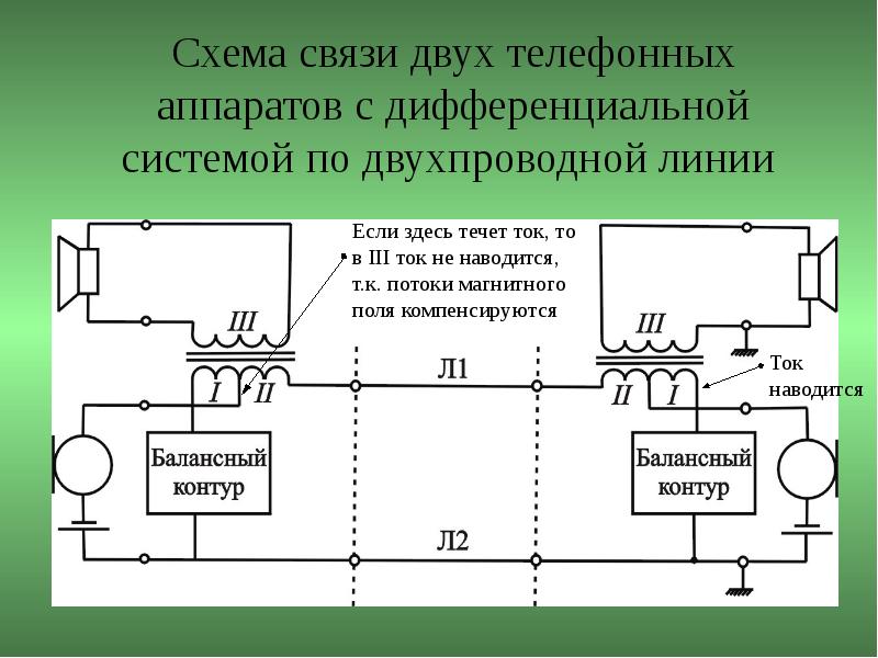 Схема телефонной трубки монтера