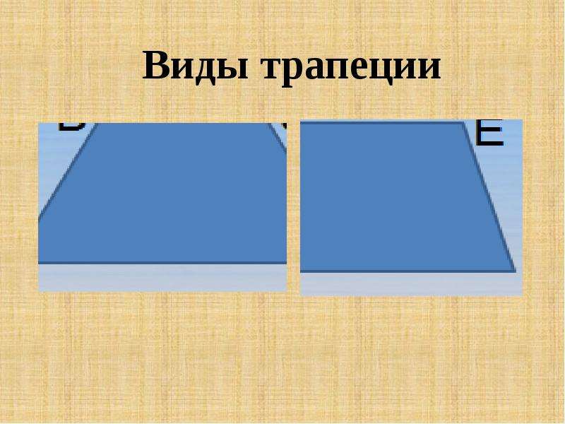 Трапеция вид сверху. Трапеция математика. Конспект на тему трапеция.