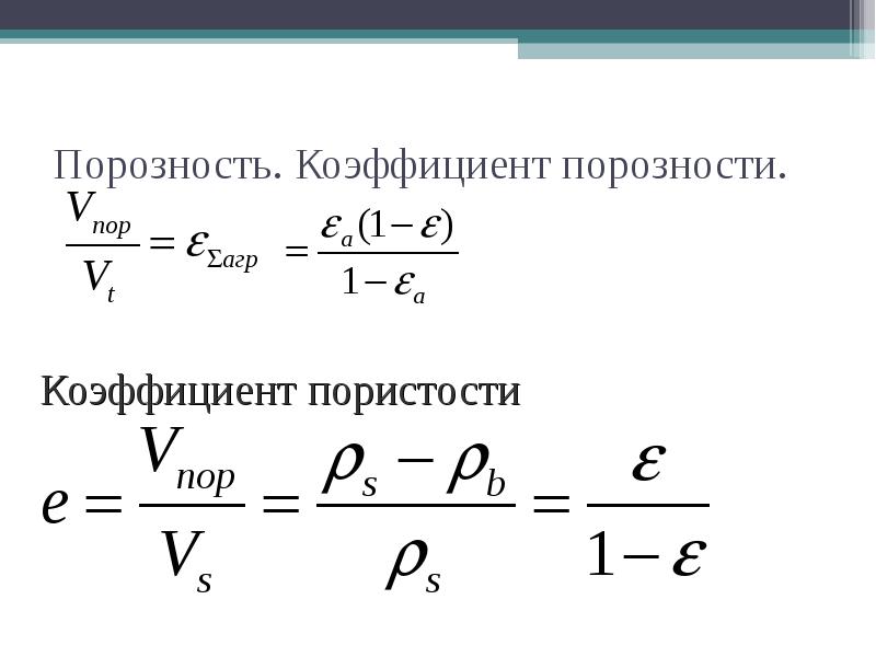 Показатель пористости. Коэффициент пористости. Порозность почвы. Пористость через коэффициент пористости.