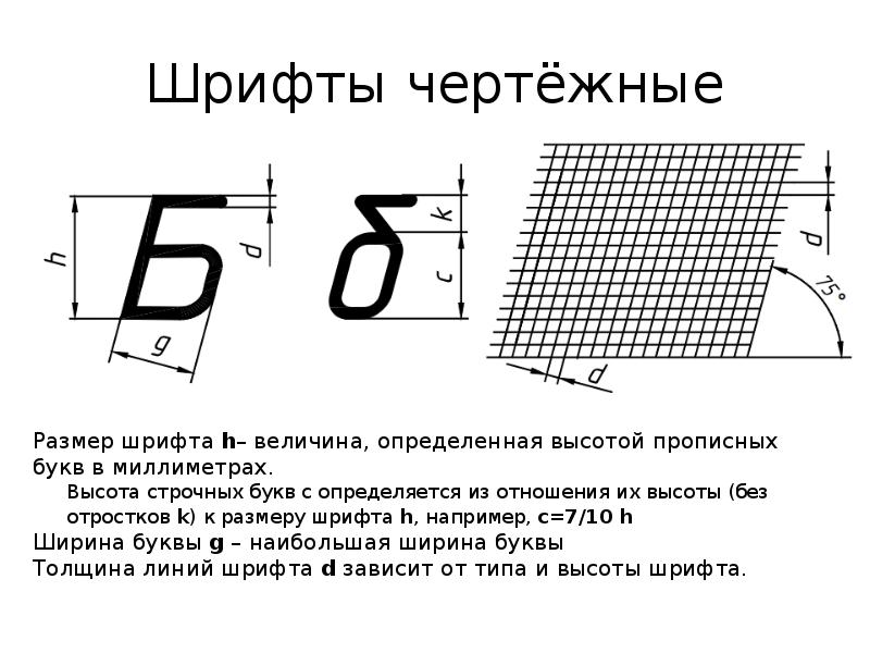 Основной шрифт размер