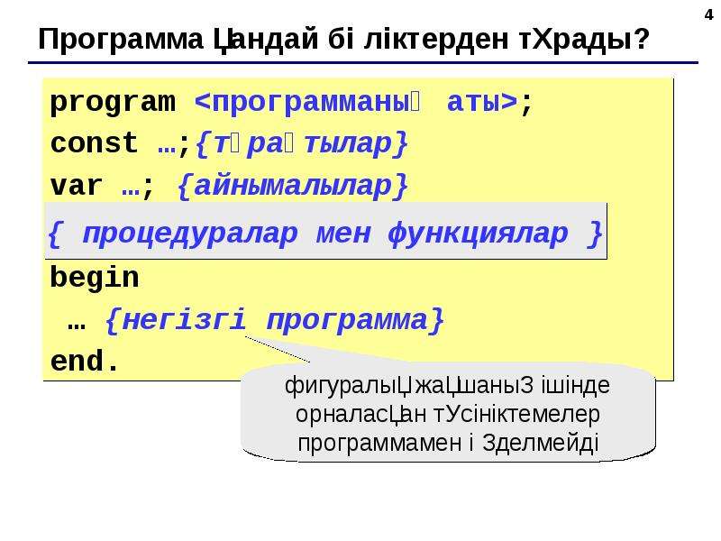 Программалау тілдері 7 сынып презентация