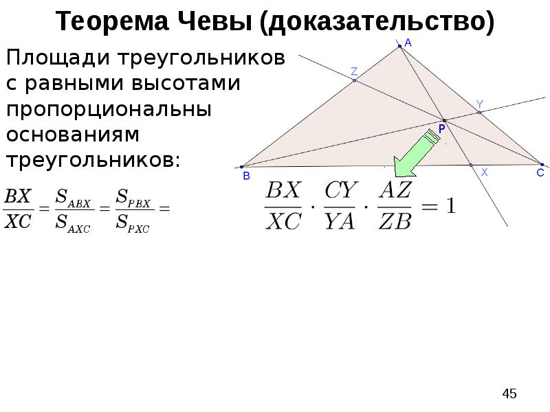 Доказательство площадей