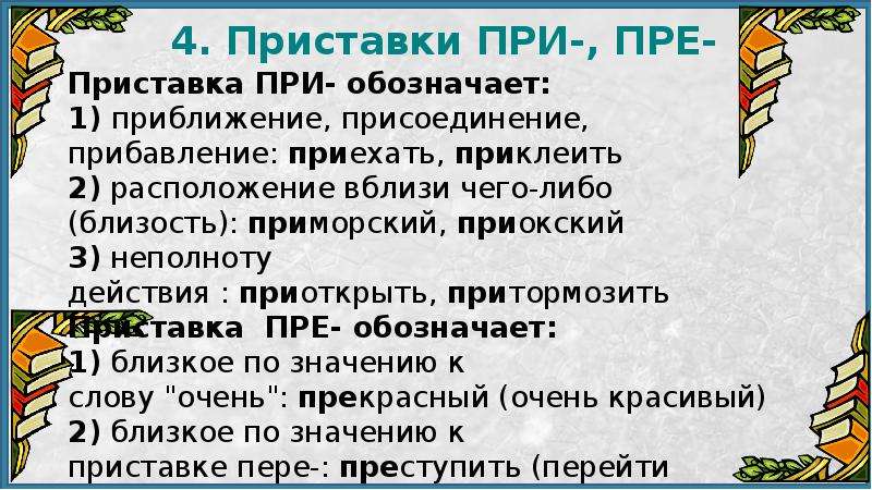 Почему приставка при