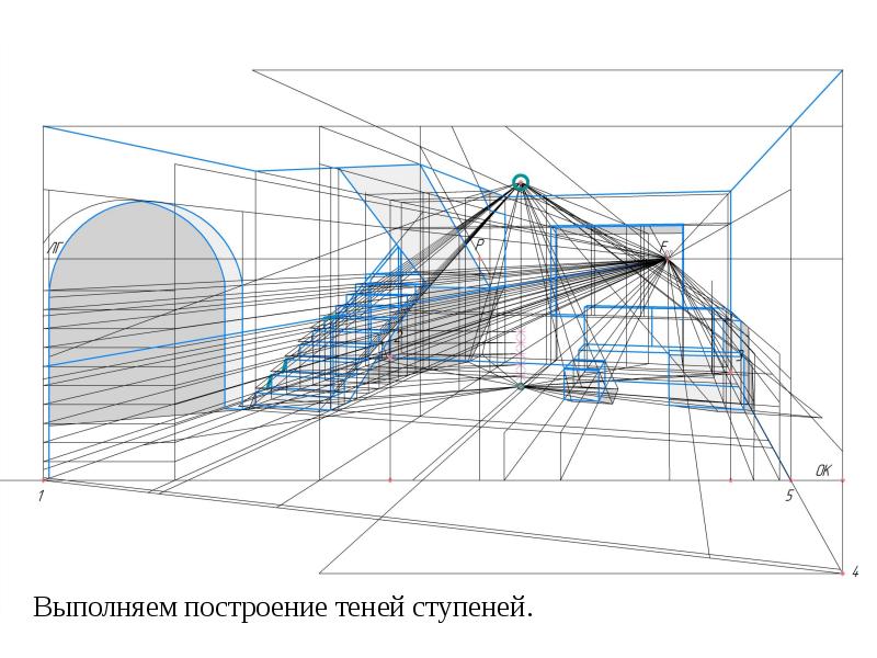 Угловая перспектива интерьера построение поэтапно для начинающих