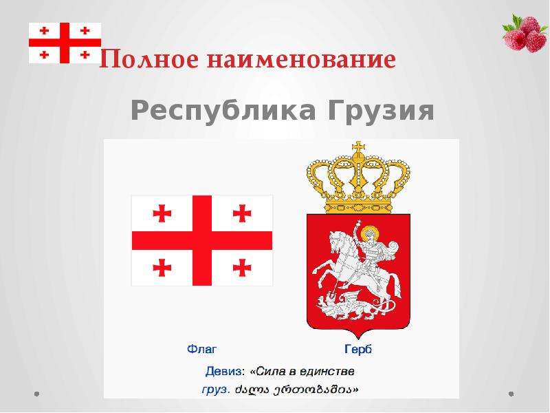 Русская Республика Грузия флаг. 14 полное название