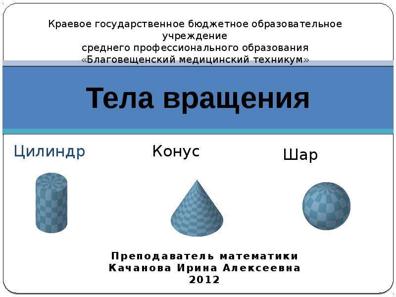 Презентация тела вращения 9 класс