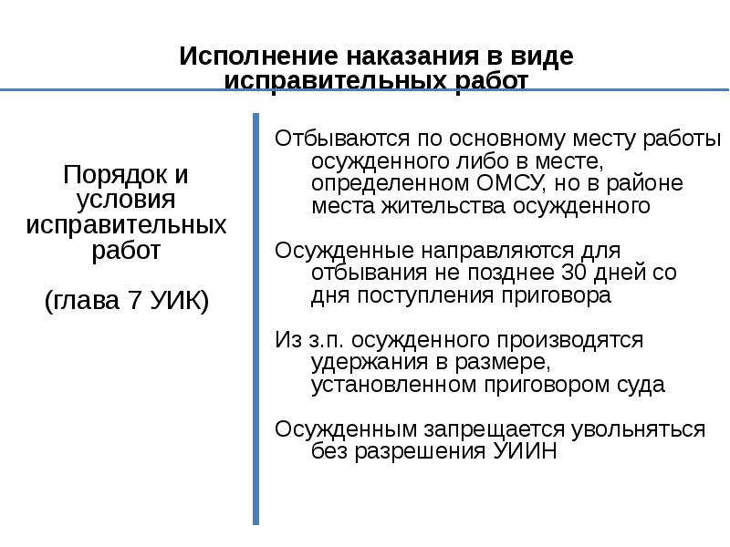 Виды исполнения наказаний. Исполнение наказания в виде исправительных работ. Наказания не связанные с изоляцией от общества. Исполнение наказаний с изоляцией от общества. Квалификация наказаний не связанных с изоляцией от общества.