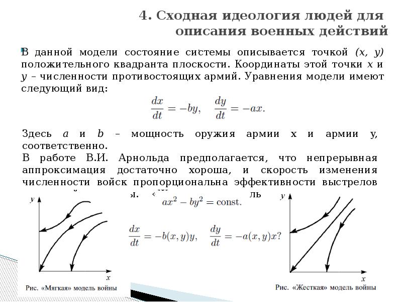 Математики непрерывных процессов. Модель лотки - Вольтерры. Математическое моделирование военных действий. Интегральное уравнение Вольтерра. Аналоговая математика.