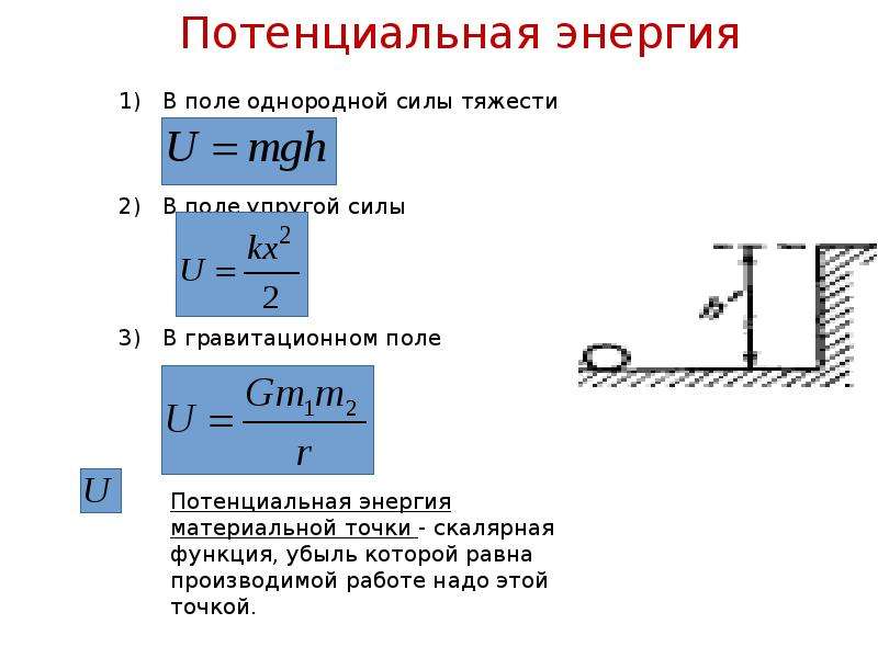 Потенциальная энергия на большой высоте