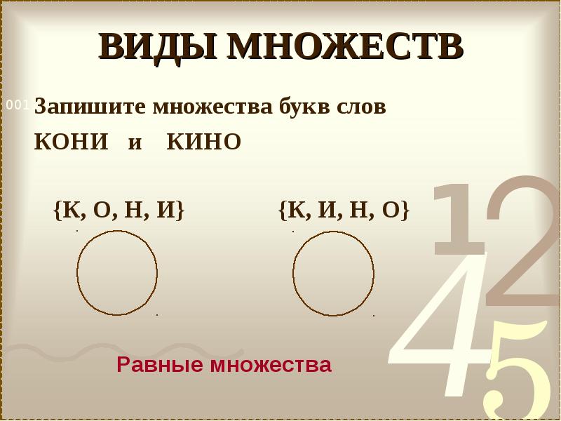 Множество 0 0. Виды множеств. Множества виды множеств. Виды множеств примеры. Виды множеств в математике.