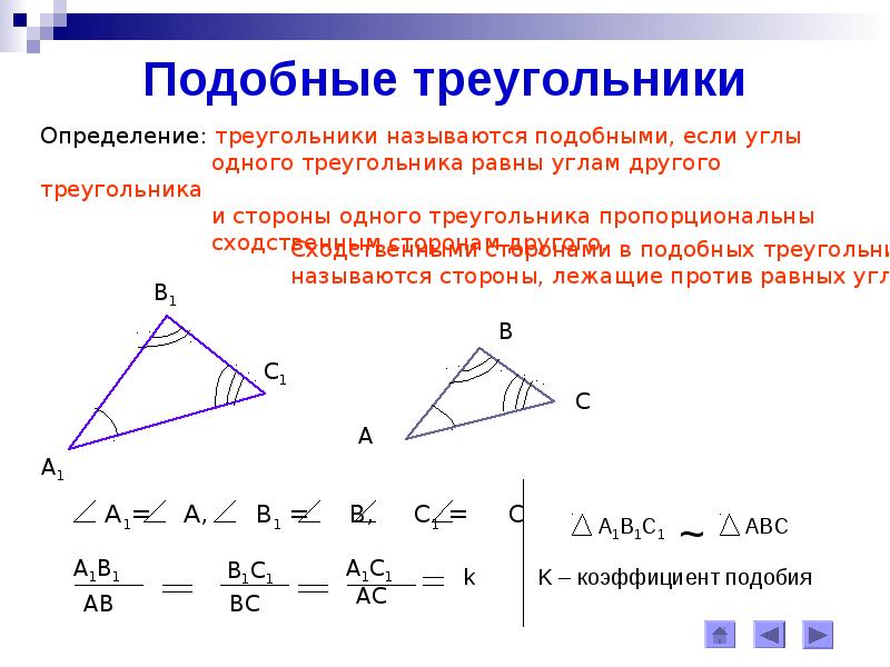 Подобные фигуры задачи