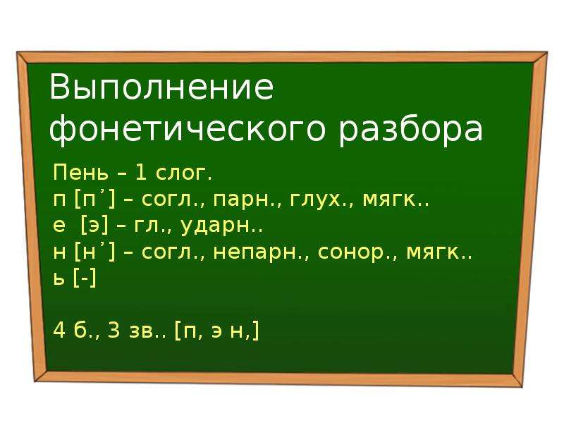 Фонетический разбор слова пирог 2 класса