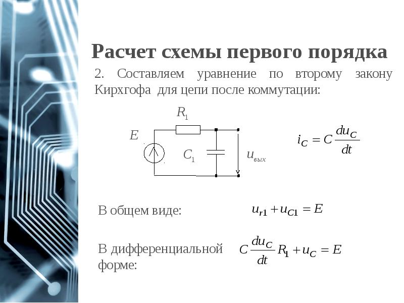 Условия первого порядка