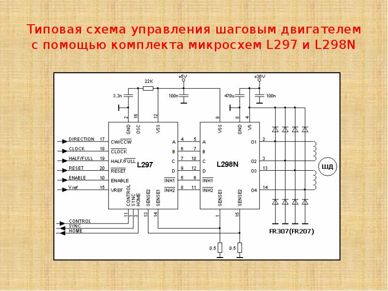 Модуль управления шаговым двигателем