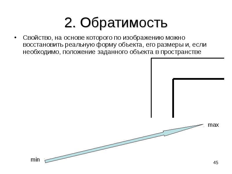 Понятие обратимости чертежа