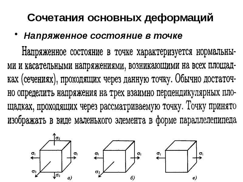 Напряженное состояние элементарного объема показанное на рисунке плоское