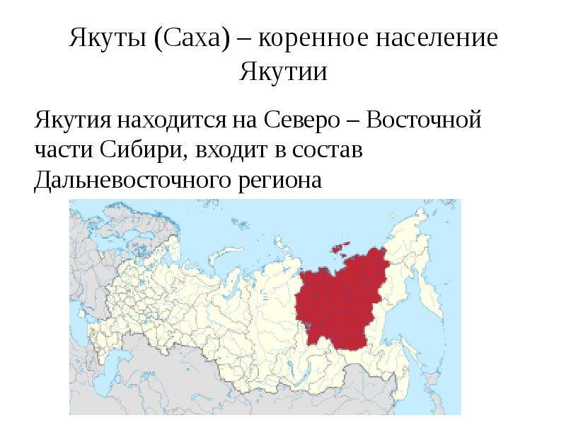 Карта народов сибири