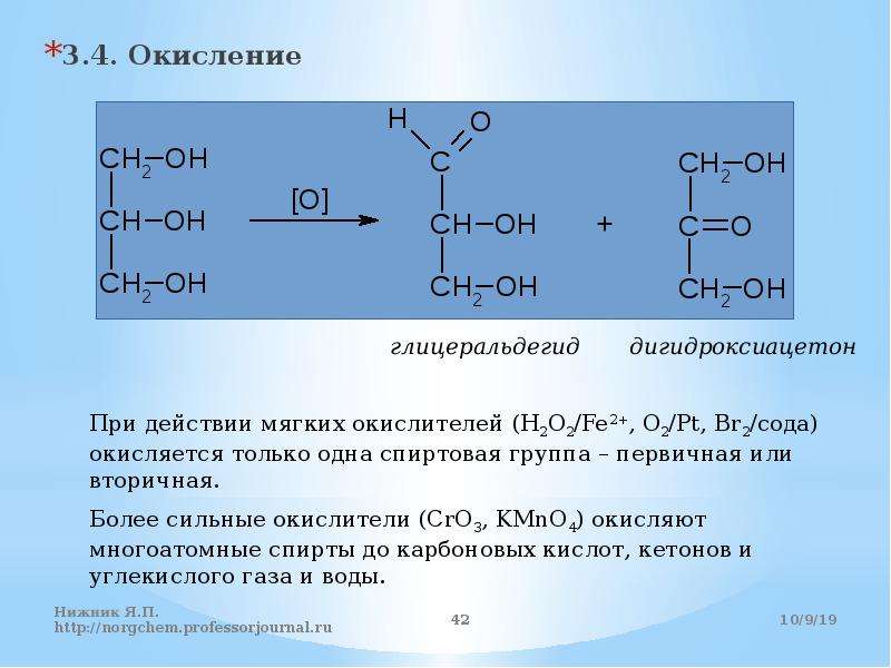 Окисление трусов