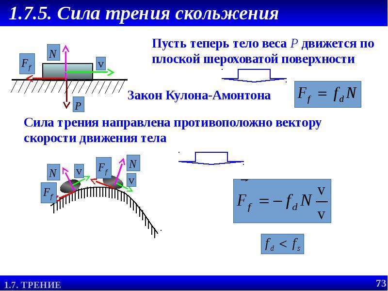 Работа силы трения. Работа силы трения скольжения формула.