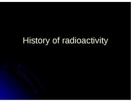 History of radioactivity