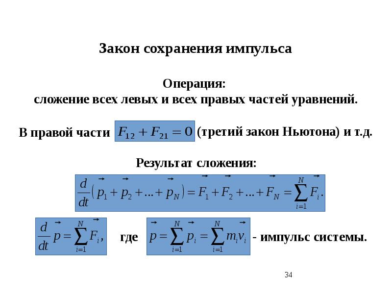 Законы динамики поступательного движения