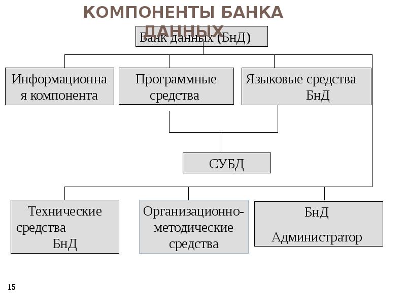 Обработка банка данных. Компоненты базы, банка данных, СУБД. Банк данных. Компоненты банка данных.. Языковые средства банка данных. Перечислите компоненты банка данных.