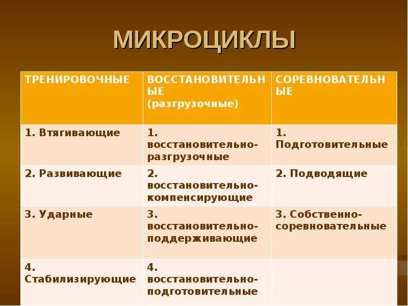 Микроцикл это