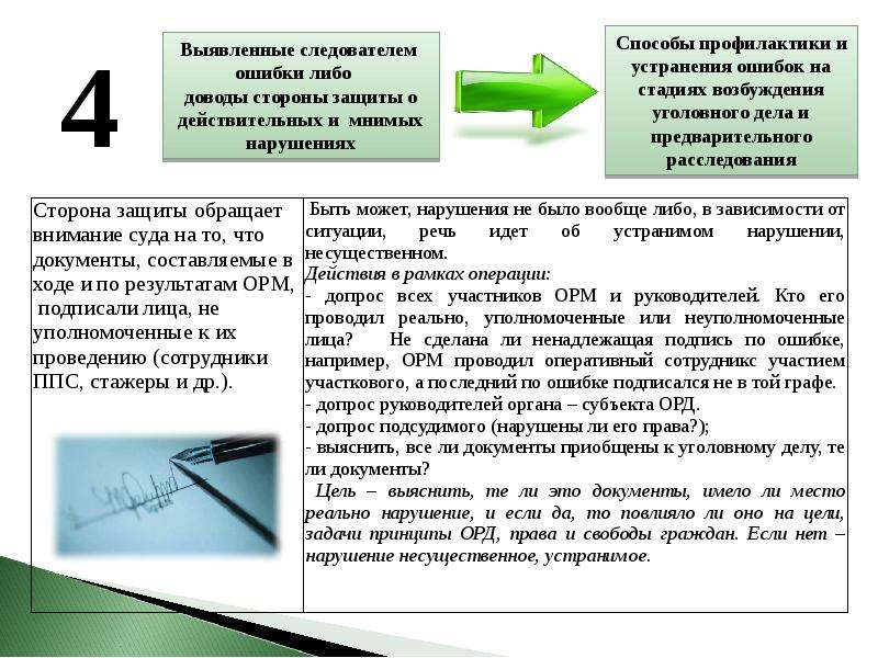 Ошибки орд. ОРМ проводимые в отношении адвокатов. Существенные технические ошибки следователя.