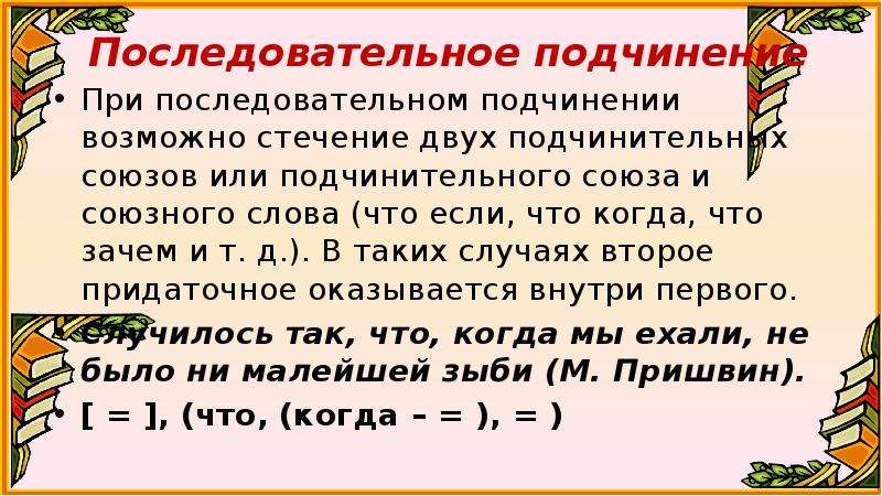 Составьте по схемам сложные предложения с подчинительными союзами на тему мои любимые книги 7 класс