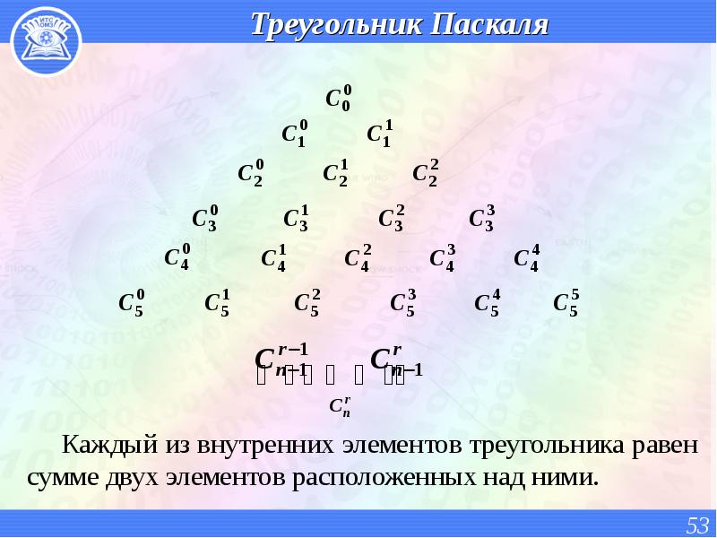 Треугольник паскаля презентация