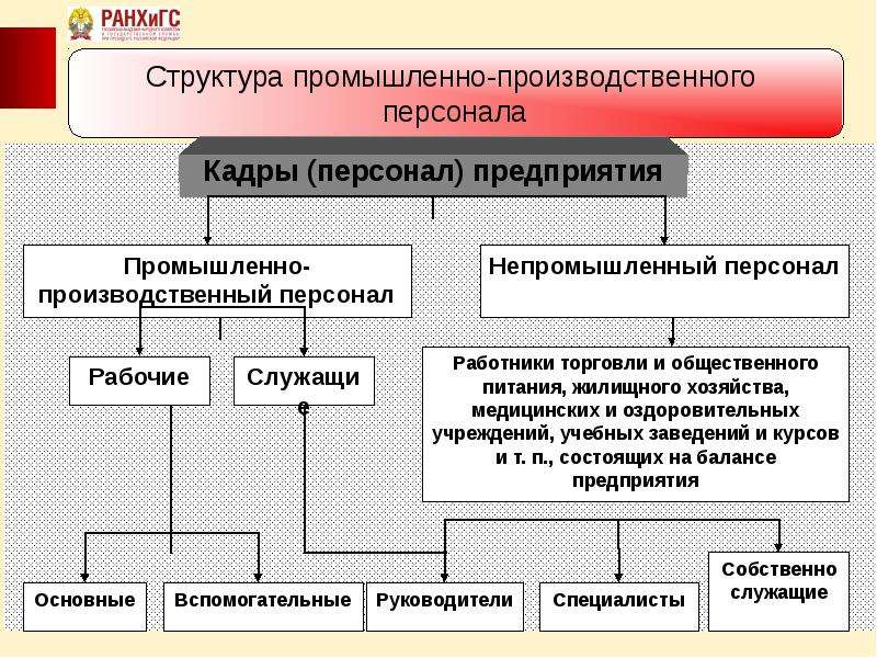 Виды производственного персонала. Кадры персонал предприятия промышленно производственный персонал. Структура основного производственного персонала. Состав и структура трудовых ресурсов предприятия. Состав производственного персонала.