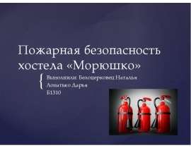Пожарная безопасность хостела «Морюшко»
