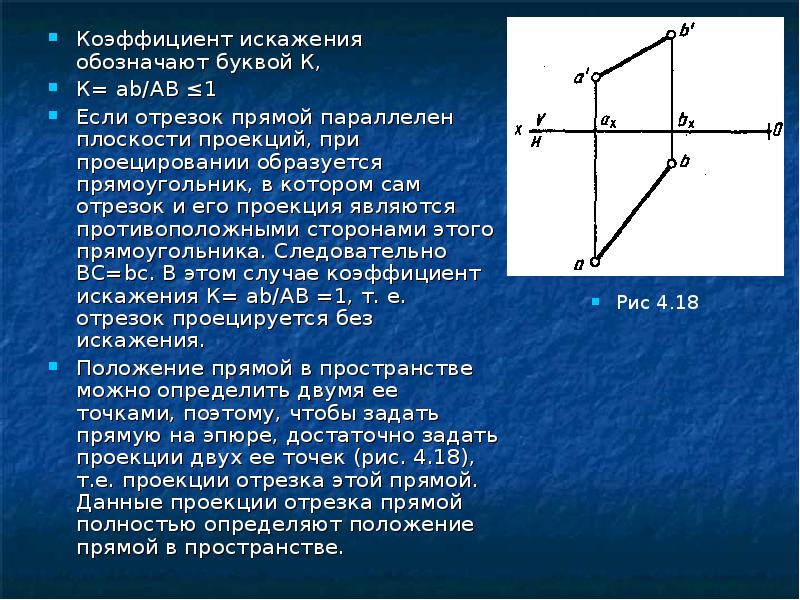 Коэффициент искажения. Плоскости проекций коэффициент искажения. Коэффициент искажения в черчении. Коэффициент дисторсии. Отрезок прямой горизонтали.