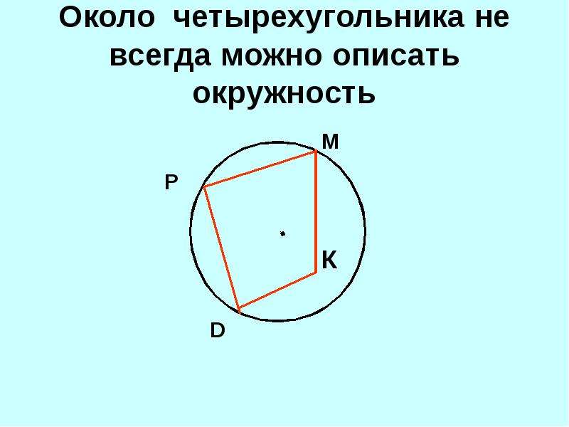 Презентация по геометрии 8 класс описанная окружность