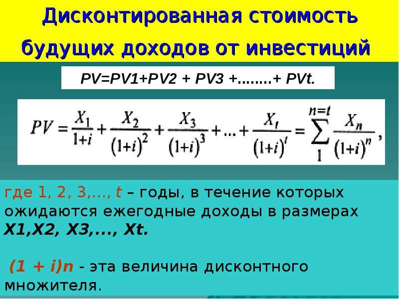 Дисконтированная Стоимость Потока Доходов