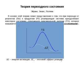 Теория переходного состояния. Эйринг, Эванс, Поляни. (Лекция 5)
