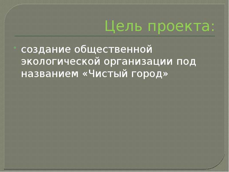 Чистый город проект презентация