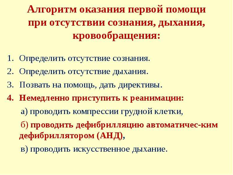 Алгоритм оказания