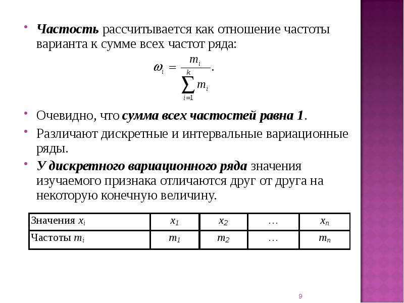 Частота в статистике