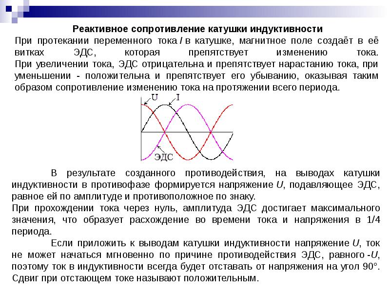 Максимальное напряжение индуктивности