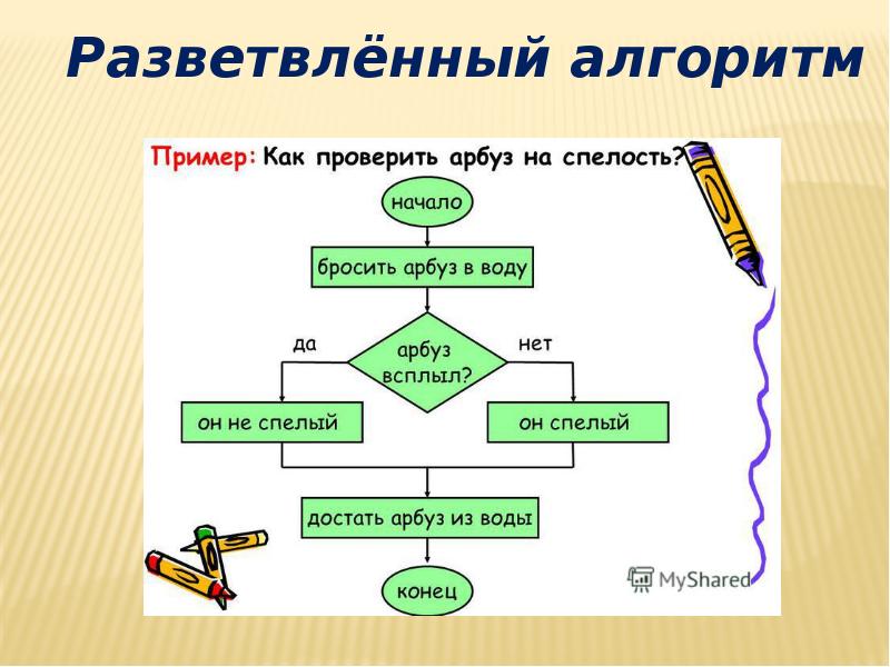 Примеры блок схем алгоритмов с ветвлением