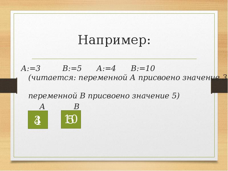 Запись переменной. Переменной a присвоено значение 5. установите соответствие:. Переменной а присвоено значение 5. Переменной а присвоить значение 10. Переменная не присвоена значение.