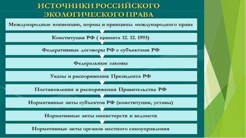 Источники экологического права схема